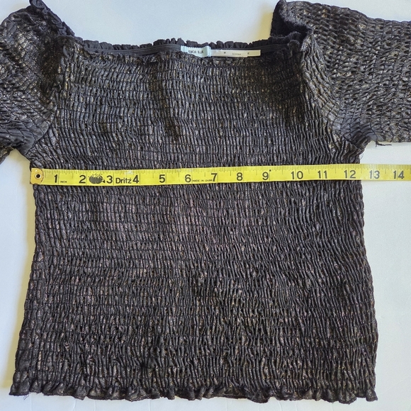 Elegant Black Off-Shoulder Smocked Sweater - Picture 5 of 9